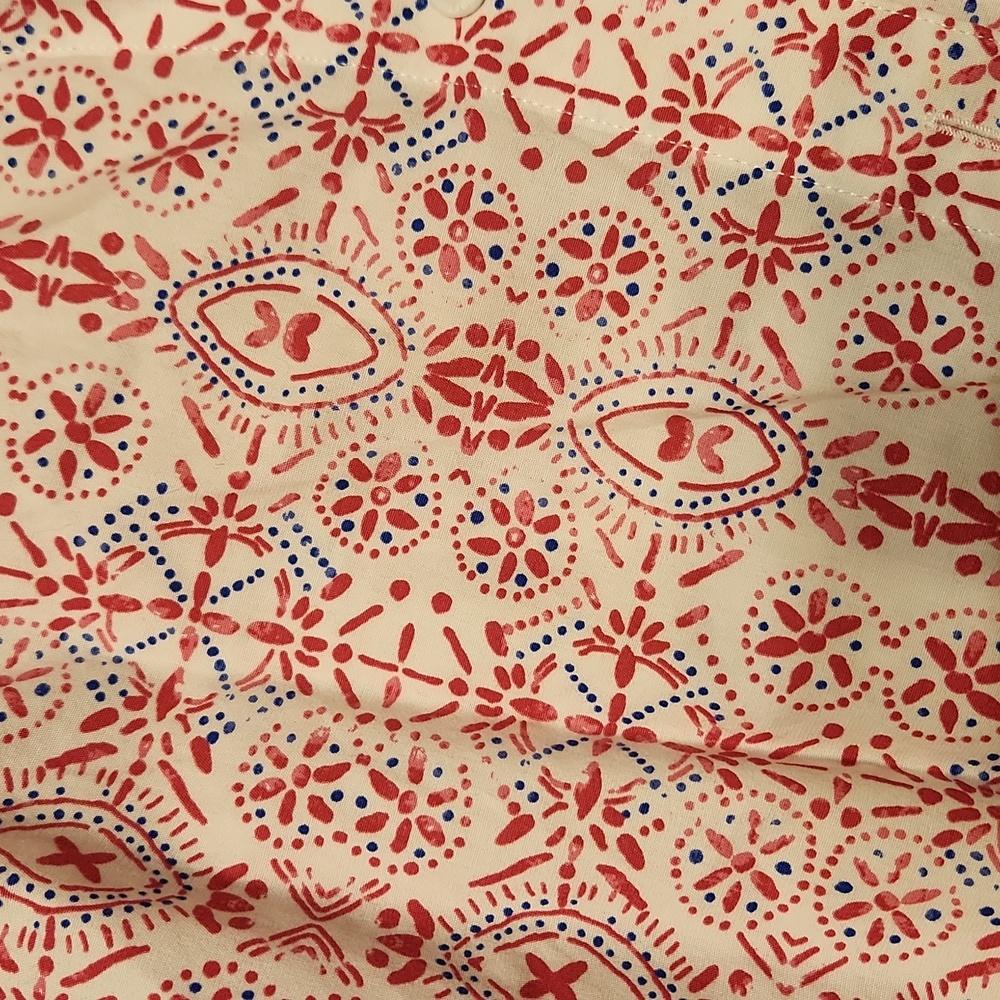 Foxcroft Pink Print Button Down Sz M - image 2